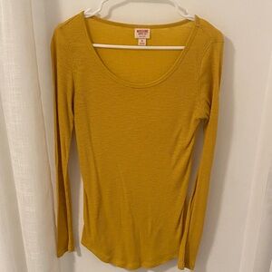 Mossimo Supply Co. Women's Yellow Long Sleeve Tee